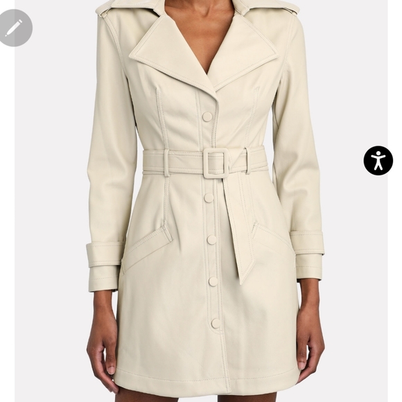 Jonathan Simkhai Dresses & Skirts - Jonathan Simkhai Chandler Vegan Leather Trench Mini Dress